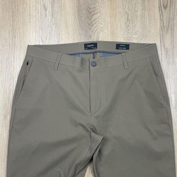 Proof Pants Mens 36x32 Olive Nomad Pant Athletic Tapered Travel Performance - Picture 2 of 11